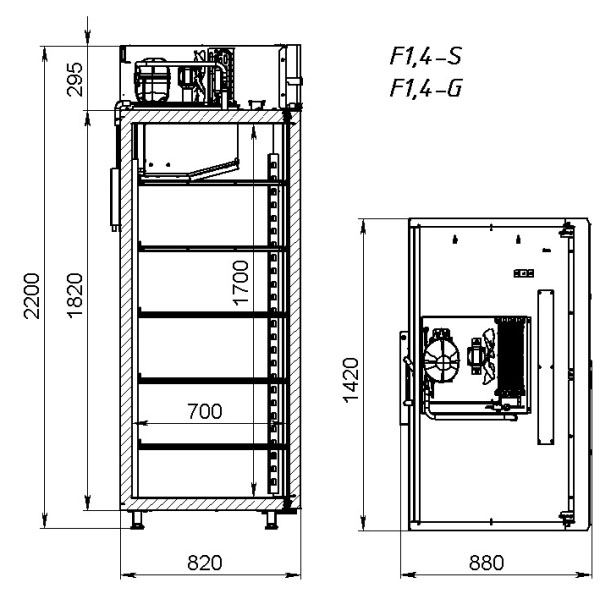 Морозильный шкаф аркто f1 4 s